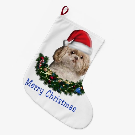 kerstbedekking grote kerstsok (Voorkant (Hangend))