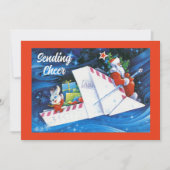 kerstbedekking in papieren hoes voor kerstmis feestdagenkaart (Voorkant)