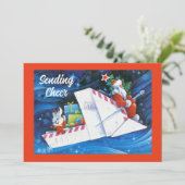 kerstbedekking in papieren hoes voor kerstmis feestdagenkaart (Staand voorkant)