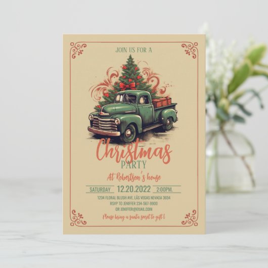 kerstbedekking kaart (Staand voorkant)