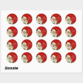  kerstbedekking met rood kerstfeest ronde sticker (Vel)