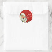  kerstbedekking met rood kerstfeest ronde sticker (Tas)
