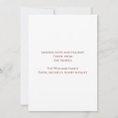 Kerstbedekking Tropische palmbomen Feestdagenkaart (Achterkant)