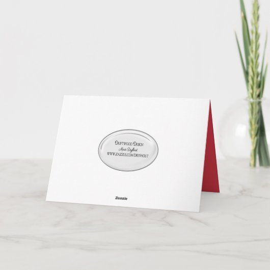 kerstbedekking voor de klant feestdagen kaart (Achterkant)