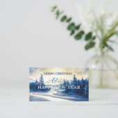 Kerstbedrijf Feestdagen Bedrijf Dank u Visitekaart Visitekaartje (Staand voorkant)