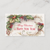 Kerstbedrijf Feestdagen Bedrijf Dank u Visitekaart Visitekaartje (Voorkant)