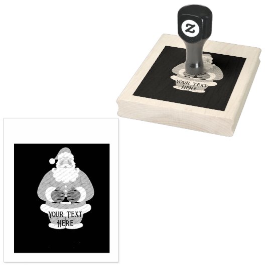 Kerstbeeld tekst Houten Stempel van Rubber (Gestempeld)