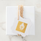 Kerstbeeldtekst Fancy Square Folie Favor Tag (Met doos)