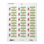Kerstbeer adres mailinglabels etiket (Full Sheet)