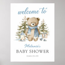 Kerstbeer Baby Shower Welkom