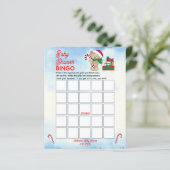 KerstBeer Barly Wait Boy Baby shower Bingo (Staand voorkant)