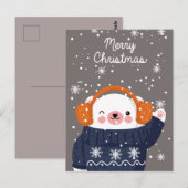 kerstBeer Briefkaart (Voorkant / Achterkant)