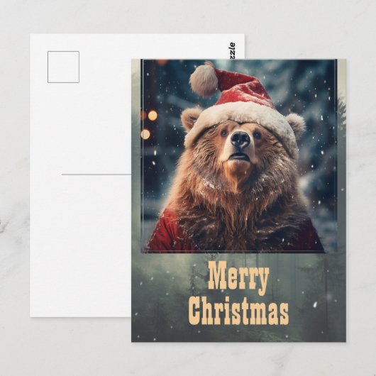 kerstBeer Briefkaart (Voorkant / Achterkant)