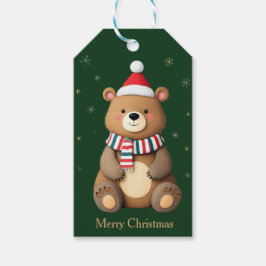 Kerstbeer Cadeaulabel