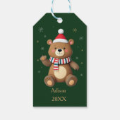 Kerstbeer Cadeaulabel (Achterkant)