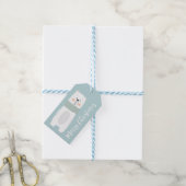 kerstBeer Cadeaulabel (Met Touw)