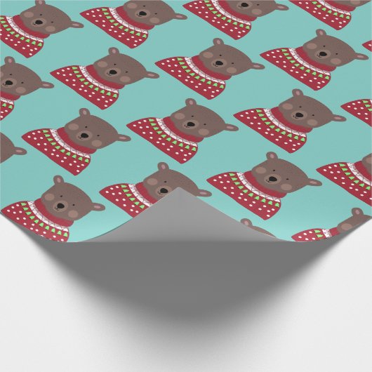 kerstBeer Cadeaupapier (Hoek)