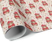 kerstBeer Cadeaupapier (Rol Hoek)