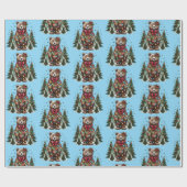 kerstBeer Cadeaupapier (Vlak)