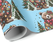 kerstBeer Cadeaupapier (Rol Hoek)