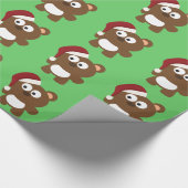 Kerstbeer Cadeaupapier (Hoek)