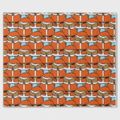 Kerstbeer Cadeaupapier (Vlak)