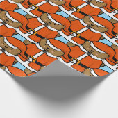 Kerstbeer Cadeaupapier (Hoek)