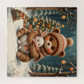 🌸 Kerstbeer Cozy Glow Huisstijl 🌸 Legpuzzel (Horizontaal)