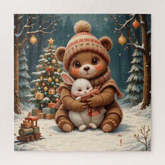 🌸 Kerstbeer Cozy Glow Huisstijl 🌸 Legpuzzel (Verticaal)