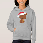 KerstBeer, Cute Beer, Santa Hat, Scarf, Kerstmis (Voorkant)