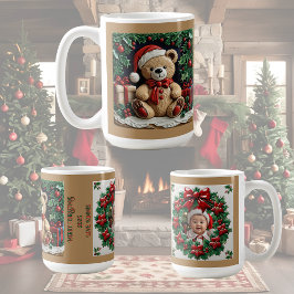 Kerstbeer en cadeaus aanpasbare koffiebeker koffiemok