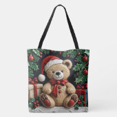 KerstBeer en Cadeaus Tote Bag (Achterkant)