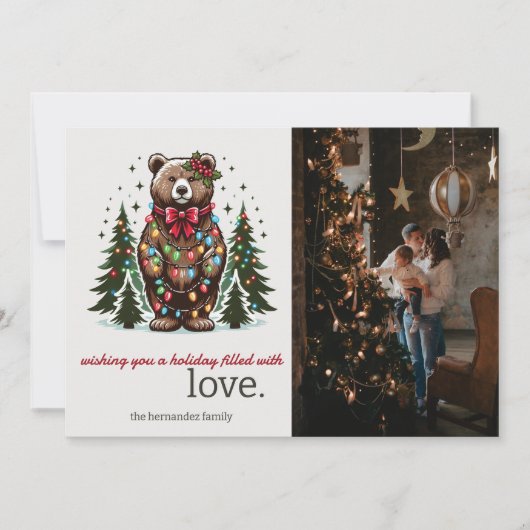 kerstBeer Feestdagenkaart (Voorkant)