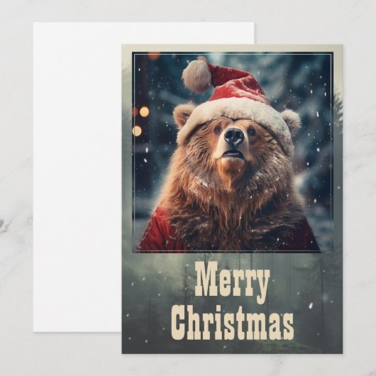 kerstBeer Feestdagenkaart (Voorkant / Achterkant)