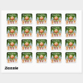 Kerstbeer Gemberkoek Koekjes Stickers (Vel)