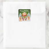 Kerstbeer Gemberkoek Koekjes Stickers (Tas)