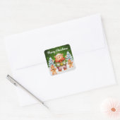 Kerstbeer Gemberkoek Koekjes Stickers (Envelop)