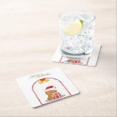 Kerstbeer Gift Coaster Kartonnen Onderzetters (Insitu)