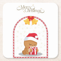 Kerstbeer Gift Coaster
