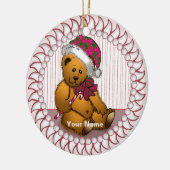 Kerstbeer Keramisch Ornament (Links)
