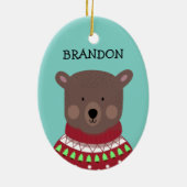 kerstBeer Keramisch Ornament (Achterkant)