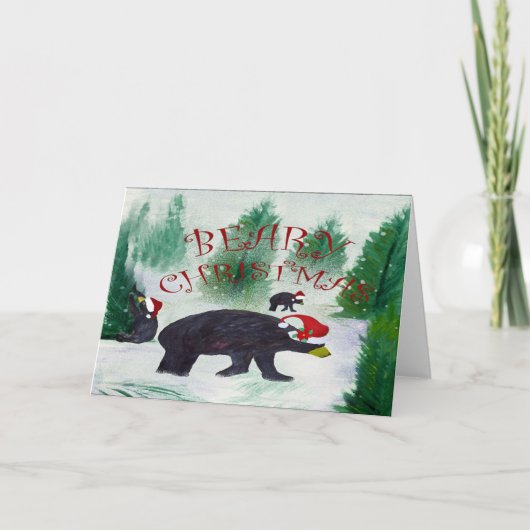 Kerstbeer Kerstkaarten Kaart (Voorkant)