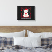 Kerstbeer Kerstmis (1) Canvas Afdruk (Insitu (Slaapkamer))