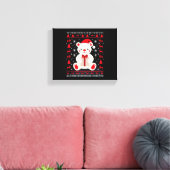 Kerstbeer Kerstmis (1) Canvas Afdruk (Insitu (Woonkamer))
