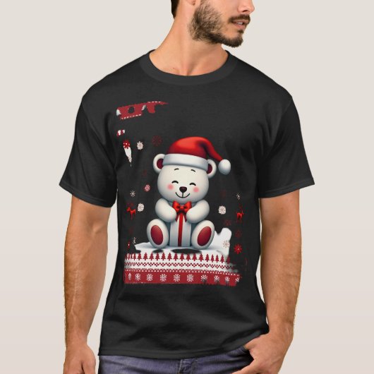 Kerstbeer Kerstmis (4) T-shirt (Voorkant)
