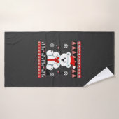 Kerstbeer Kerstmis (5) Badhanddoek (Badhanddoek)