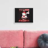 Kerstbeer Kerstmis (5) Canvas Afdruk (Insitu (Woonkamer))