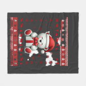 Kerstbeer Kerstmis (5) Fleece Deken (Voorkant (Horizontaal))