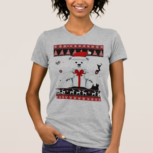 Kerstbeer Kerstmis (5) T-shirt (Voorkant)