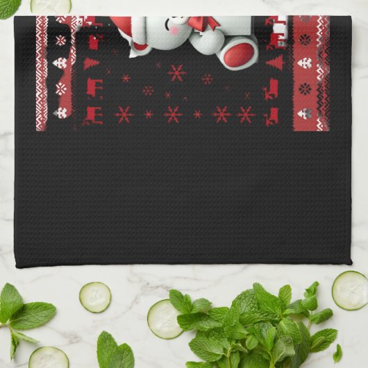 Kerstbeer Kerstmis (5) Theedoek (Gevouwen)